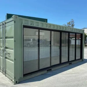 container per uffici da 20 piedi con vetri laterali